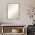 22" x 28" Non-Beveled Dove Gray Wash Narrow Wall Mirror - Amanti Art: Modern Rectangle, Polystyrene Frame, Wall Mounted