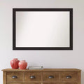 40" x 28" Non-Beveled Furniture Espresso Narrow Wall Mirror - Amanti Art