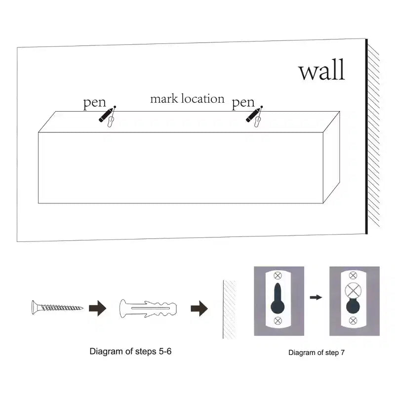 14.96 Black Floating Shelf C invisible-bracket wood wall mount, perfect bathroom/bedroom/kitchen dcor or book/plant display, easy install.